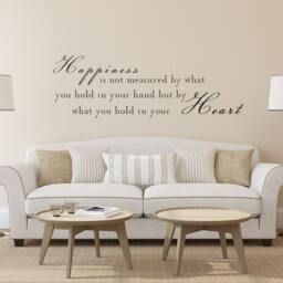 Happiness Is What You Hold in Heart - Love Vinyl Quotes Family Wall Decal Living Room Art Decor- 026 - thumbnail 1