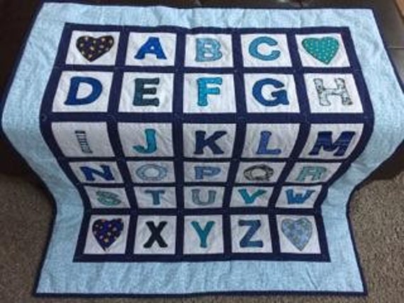 Handmade Made To Order Custom Abc Baby/ Child/Toddler Alphabet Blanket Quilt - image 1