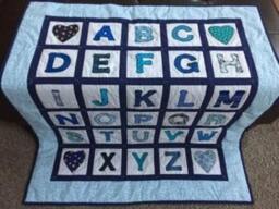 Handmade Made To Order Custom Abc Baby/ Child/Toddler Alphabet Blanket Quilt - thumbnail 1