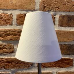 White Linen Candle Clip Lampshades - thumbnail 3