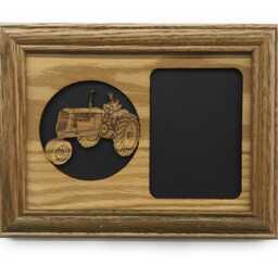 Farm Tractor Picture Frame - 5x7 Holds 3x4 Photo Pull Award, Farming Gift, Barn Decor - thumbnail 3