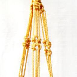 Beige Macrame Plant Hanger 20 Inches 3mm Wall Hanging Hanging Planter Flower Pot Indoor Or Outdoor Decor Window Cord Gift Idea - thumbnail 3