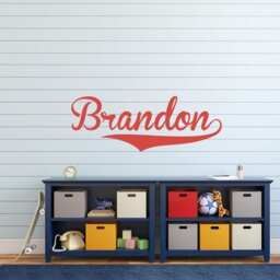 Personalized Baseball Name Wall Decal Sports Nursery Decor Ww75 - thumbnail 1