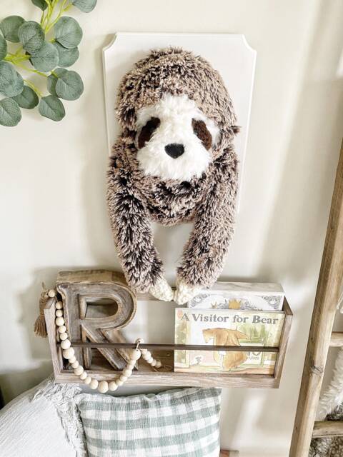 Sloth Faux Taxidermy - Plush Wall Decor Claraloo - image 1