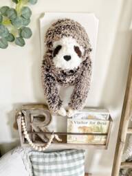 Sloth Faux Taxidermy - Plush Wall Decor Claraloo - thumbnail 1