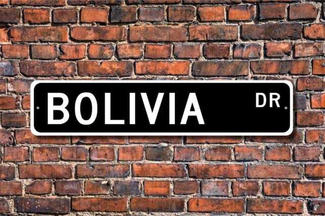 Bolivia Sign, Gift, Keepsake, Wall Decor, Souvenir Custom Street Quality Metal Sign - image 1