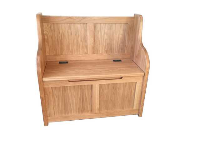 Solid Oak Monks Bench - Settle Pew - image 1