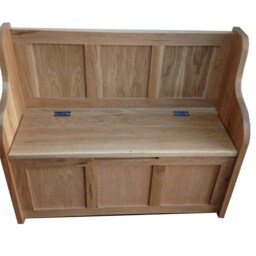 Solid Oak Monks Bench - Settle Pew - thumbnail 2