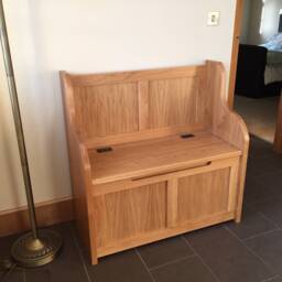 Solid Oak Monks Bench - Settle Pew - thumbnail 4