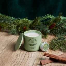Cedarwood & Pine Candle 12Oz Ceramic Jar, Coconut Apricot Wax - thumbnail 2