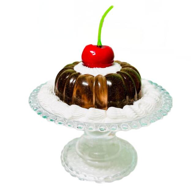 Extra Whipped Cream Mini Chocolate Cherry Jelly Cake Fake Food Dopamine Decor Quirky Funky Kitschy Retro Pop Art - image 1