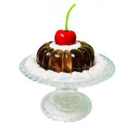 Extra Whipped Cream Mini Chocolate Cherry Jelly Cake Fake Food Dopamine Decor Quirky Funky Kitschy Retro Pop Art - thumbnail 1