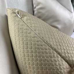 Geometric Gold Lumbar Cushion Cover 12x20 Throw Pillow Cover, Kai Designer Fabric Textured Handmade UK - thumbnail 4