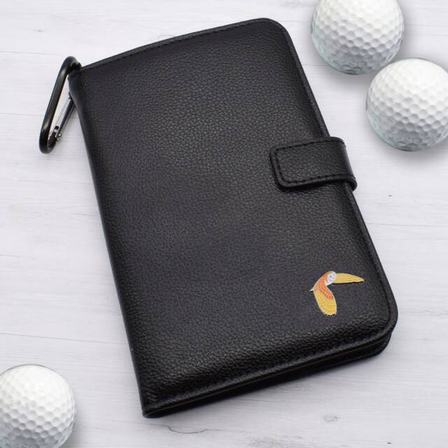 Barn Owl Design - Personalised Leatherette Golf Organiser Complete With Divot Repairer, Marker, Tees, Scorecard & Pencils - image 1