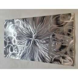 Confussed Nova. Abstract Metal Wall Art, Silver, Grey & Black. Indoor/Outdoor - thumbnail 4