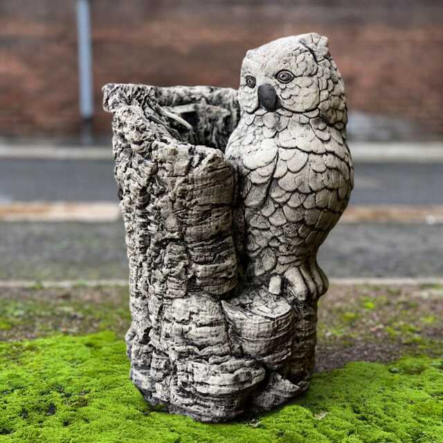 Handmade Concrete Owl Statue Mother Sculpture Outdoor Stone Bird Figurine Woodland Garden Decor Cement Lawn Ornament Owl Lover Gift - image 1