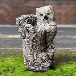 Handmade Concrete Owl Statue Mother Sculpture Outdoor Stone Bird Figurine Woodland Garden Decor Cement Lawn Ornament Owl Lover Gift - thumbnail 3