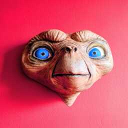 E.t. Inspired Alien Wall Art - Handmade Extra-Terrestrial Face Sculpture Sci-Fi Movie Decor Gift Et - thumbnail 2