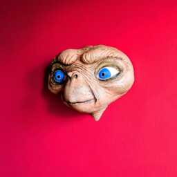 E.t. Inspired Alien Wall Art - Handmade Extra-Terrestrial Face Sculpture Sci-Fi Movie Decor Gift Et - thumbnail 3