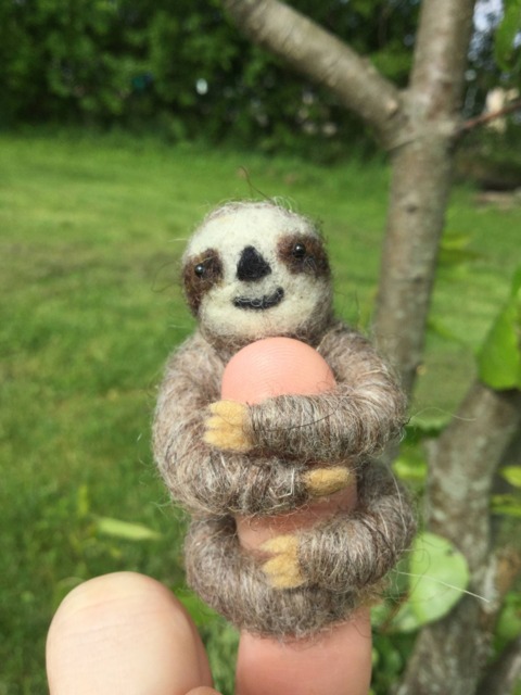 Needle Felted Sloth - image 1