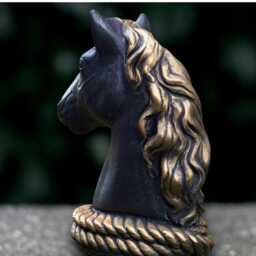 Large Head Horse Sculpture Concrete Figurine Outdoor Animal Decoration Handmade Garden Art Horse Lover Gift Yard - thumbnail 2
