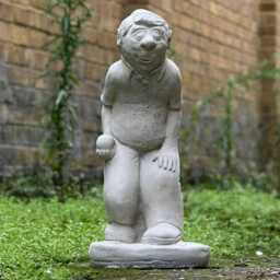 Stone Cricket Player Statue Bowler Sculpture Humorous Man Outdoor Decor Concrete Baseball Grandpa Figurine Ornament - thumbnail 3