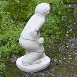Stone Cricket Player Statue Bowler Sculpture Humorous Man Outdoor Decor Concrete Baseball Grandpa Figurine Ornament - thumbnail 4