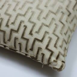 Brentano Cut Velvet Pillow Cover, Zig Zag Design - thumbnail 3