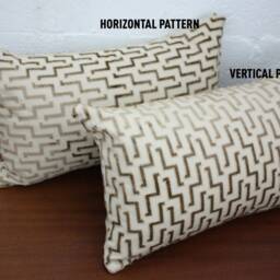 Brentano Cut Velvet Pillow Cover, Zig Zag Design - thumbnail 2