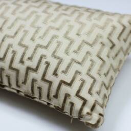 Brentano Cut Velvet Pillow Cover, Zig Zag Design - thumbnail 4