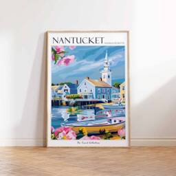 Nantucket Travel Poster Coastal Massachusetts Art Print - thumbnail 3