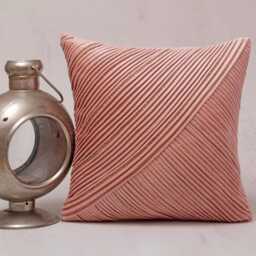 Light Pink Velvet Throw Pillow Cover, Gold Embroidered Modern Decor - Bmcc265 - thumbnail 3