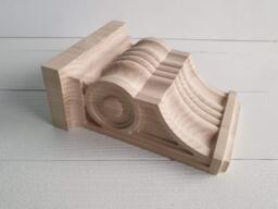 Corbel Of Wood, Unpainted, Decorative Carved Wooden Corbel, 1Pc, Home Wall Embellishments, Wood Wall Art Decor - thumbnail 1