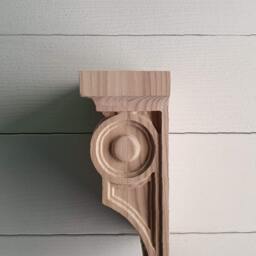 Corbel Of Wood, Unpainted, Decorative Carved Wooden Corbel, 1Pc, Home Wall Embellishments, Wood Wall Art Decor - thumbnail 3