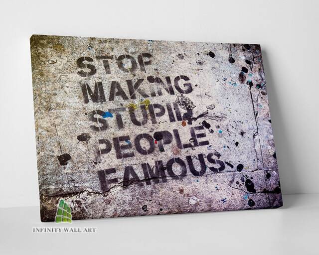 Funny Graffiti Quote Canvas Art Wall Print Picture Framed Home Decor -D418 - image 1