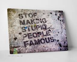 Funny Graffiti Quote Canvas Art Wall Print Picture Framed Home Decor -D418 - thumbnail 1