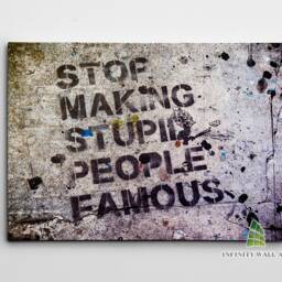 Funny Graffiti Quote Canvas Art Wall Print Picture Framed Home Decor -D418 - thumbnail 2