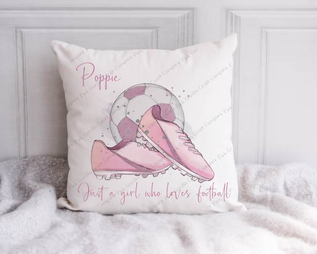 Football Cushion, Pillow, For Her, Gift, Football, Girls Football, Girl, Gift Female - image 1