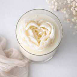 Large Rose Heart Flower Candle Gift, Soy Wax Floral Candle, Gift For Her, Birthday, Wedding, Housewarming Gift, Red White Scented Candle Gift - thumbnail 4