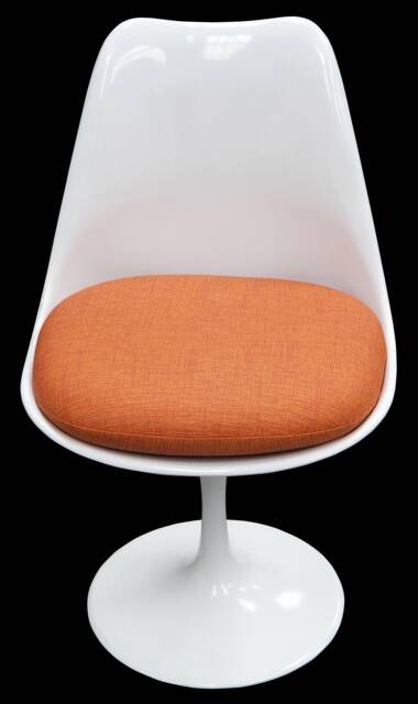 Replacement Cushion For Saarinen Tulip Side Chair - Amazing Vinyl Looks Like Fabric Arm Chair Available Also - image 1