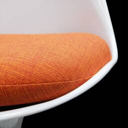 Replacement Cushion For Saarinen Tulip Side Chair - Amazing Vinyl Looks Like Fabric Arm Chair Available Also - thumbnail 3