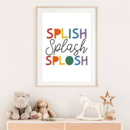 Splish Splash Splosh Bathroom Print, Kids Prints, Wall Art, Rules, Signs, Pictures - thumbnail 2