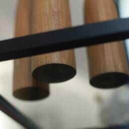 Handmade Wooden Candlestick Set Scandinavian Rustic Home Decor - thumbnail 4