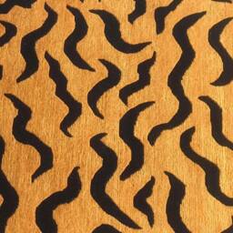 Tibetan Tiger Wool Rug Handknotted Yellow 3x6Ft Nepal - Buddhist Animal Print Meditation Carpet - thumbnail 3