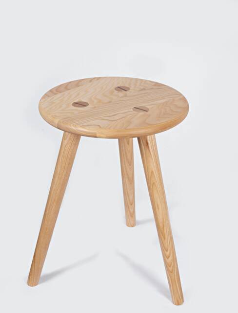 Minimalist Ash Wood Stool Modern Plant Stand Side Table - image 1
