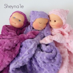 1st Birthday Gift For Baby Girl, Waldorf First Doll, Lovey Lilac Minky, Soft Newborn Gift, Shower Security Blanket
