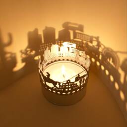 Phoenix Skyline Shadow Play - Lantern Candle Attachment - Unique Souvenir For Fans Creates Striking Room Projection - thumbnail 3
