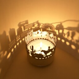 Phoenix Skyline Shadow Play - Lantern Candle Attachment - Unique Souvenir For Fans Creates Striking Room Projection - thumbnail 2