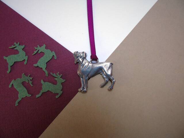 Boxer Dog Hanging Decoration - Christmas Ornament Mum Gift Decor Charm - image 1