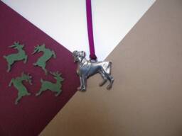 Boxer Dog Hanging Decoration - Christmas Ornament Mum Gift Decor Charm - thumbnail 1